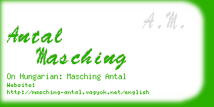 antal masching business card